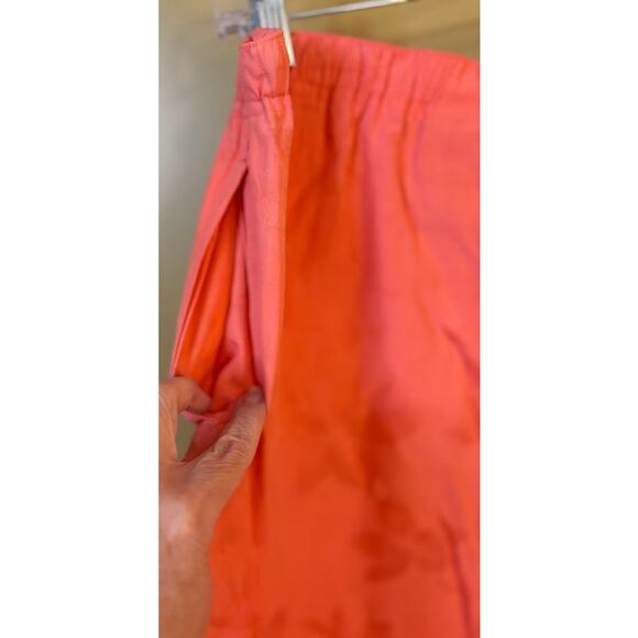 Jamaica Bay Coral Tone on Tone Floral Silk Blend Pants Petite Size XL - Picture 9 of 9